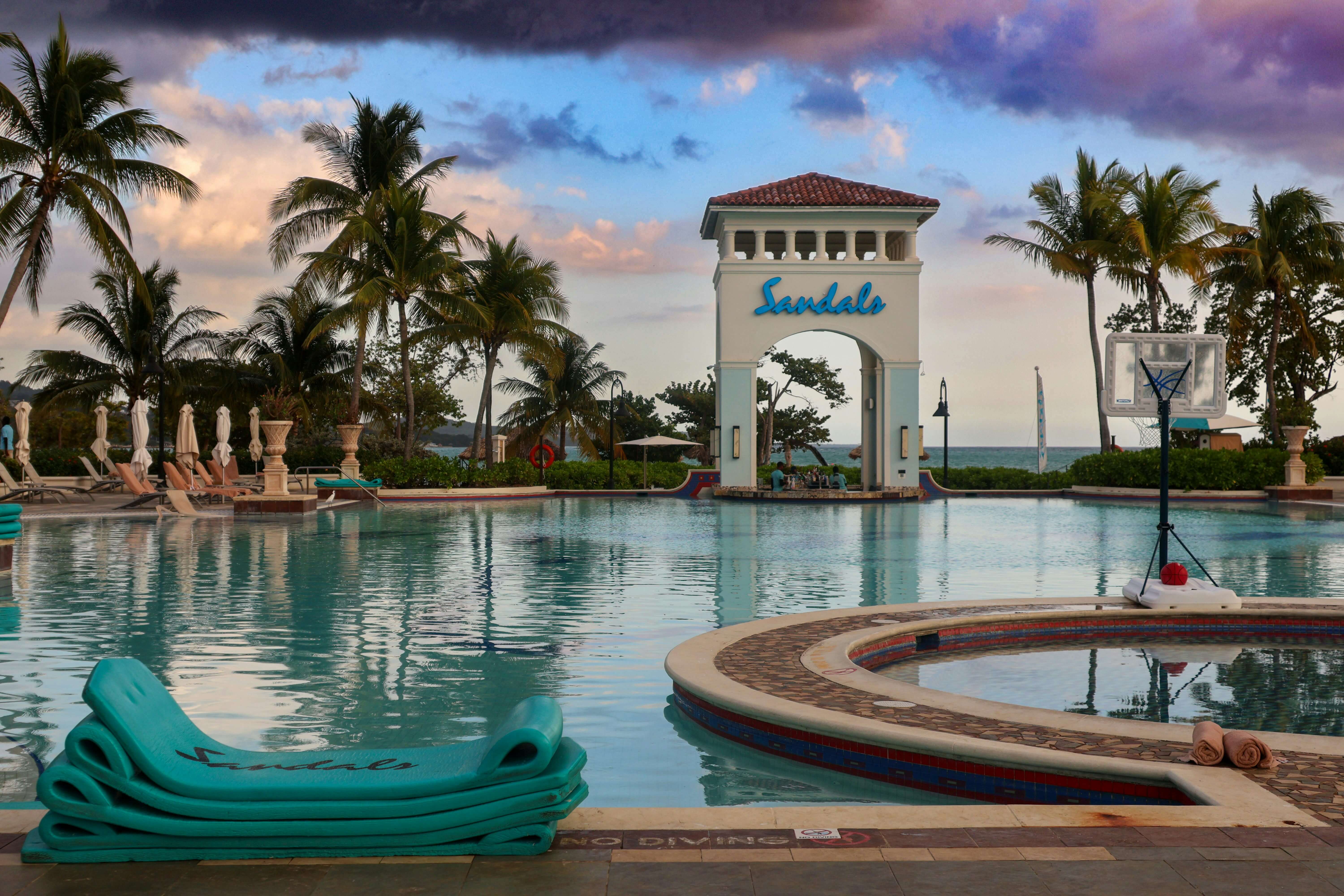 Westmoreland Jamaica sandals resort with a beautiful beach view